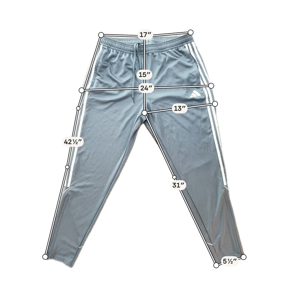 Adidas Tiro Track Pants Gray White‎ Stripe AeroReady Tapered Mens Size LTX